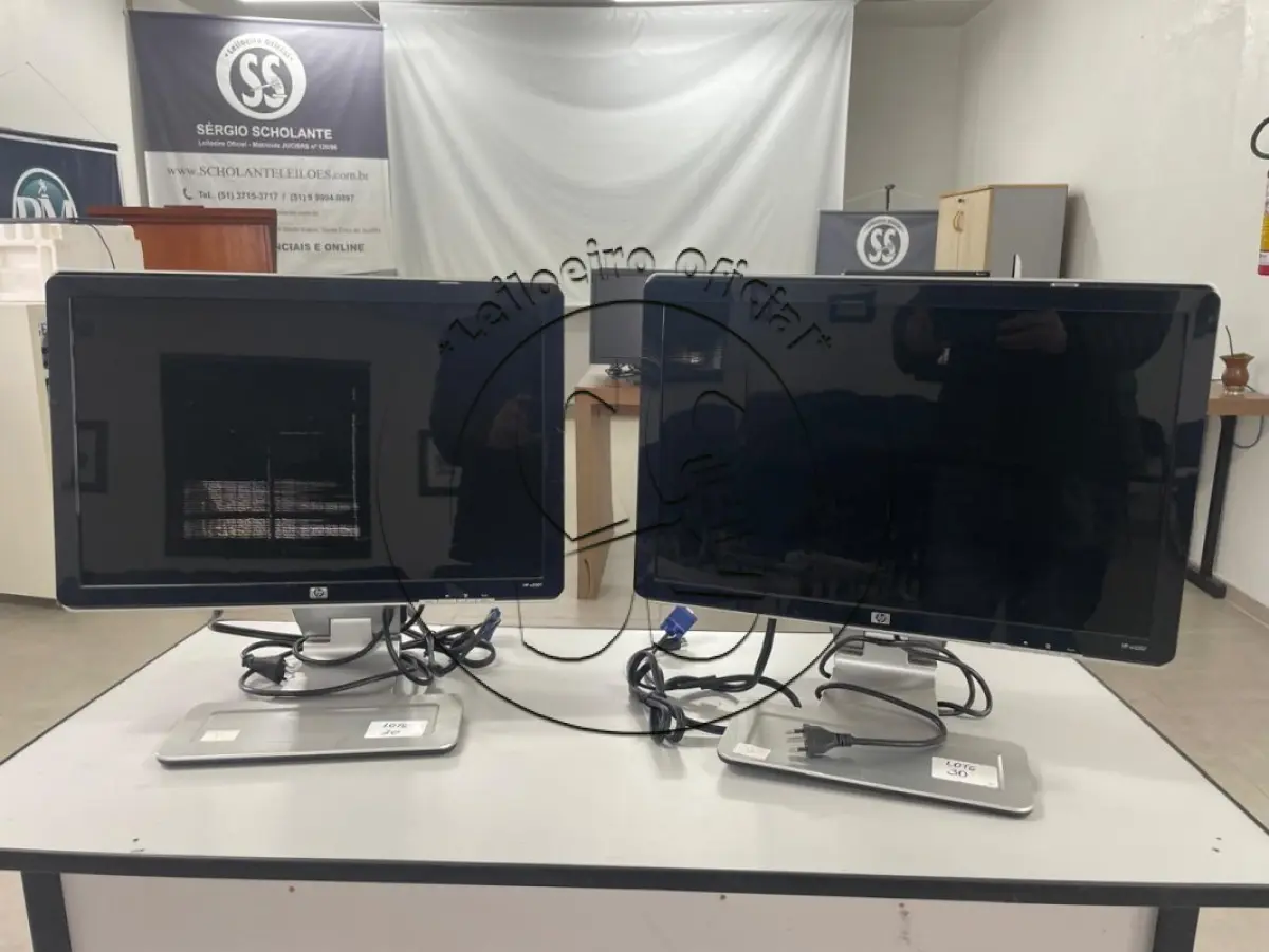 LOTE 030 - Dois Monitores HP 22" W2207H