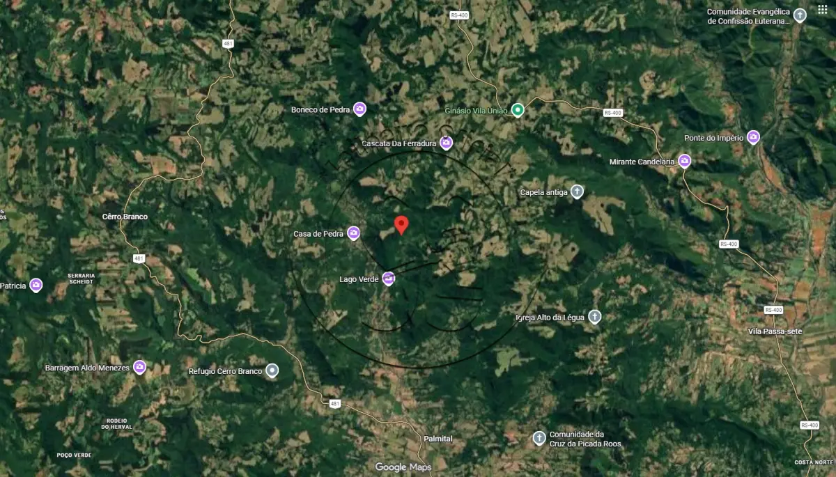 LOTE 011 - Fração de terras com 70.000m², na zona rural do distrito Palmital, Candelária/RS,