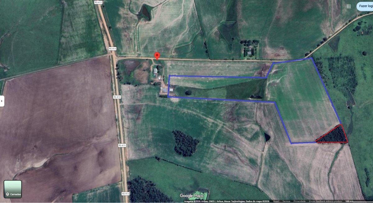 LOTE 028 - Uma fração de terras com 9,3 hectares, em Bexiga, Rio Pardo/RS